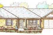 Colonial Style House Plan - 3 Beds 2.5 Baths 1375 Sq/Ft Plan #421-112 