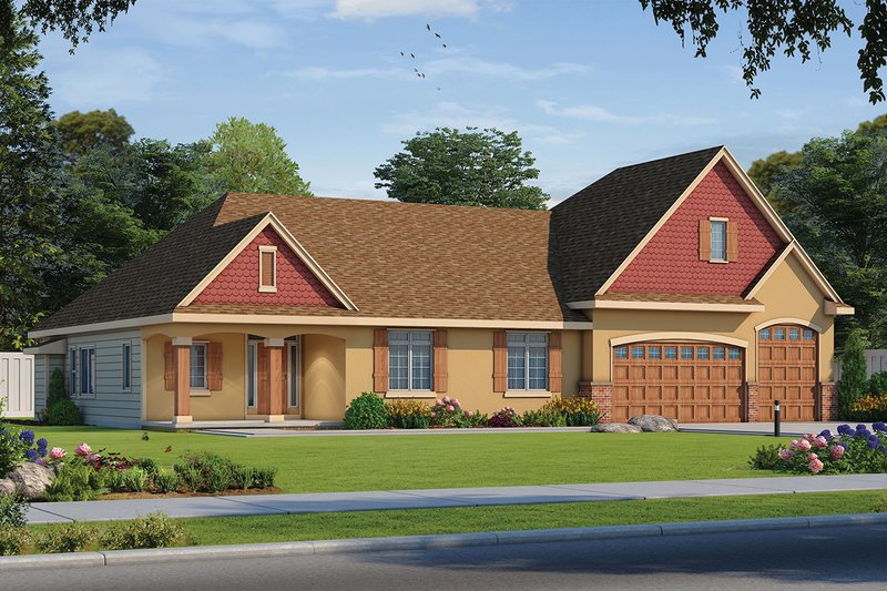 Home Plan - Traditional Exterior - Front Elevation Plan #20-2344