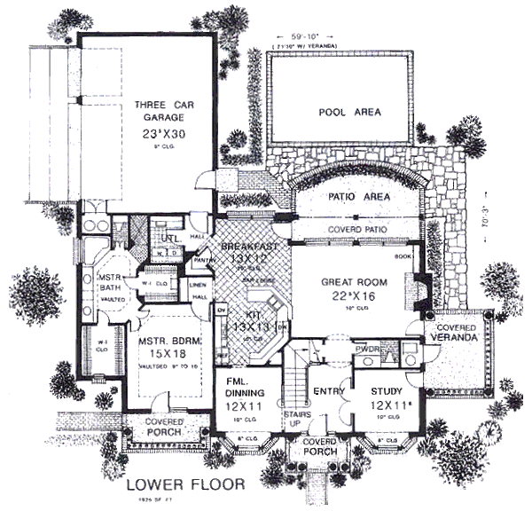 Colonial Floor Plan - Main Floor Plan #310-902