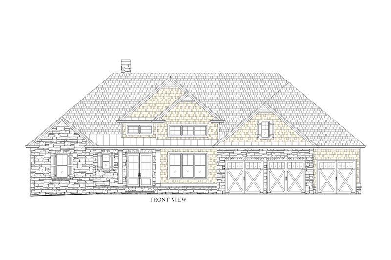 Architectural House Design - Exterior - Front Elevation 3 for Craftsman House Plan #437-142 - 4 bed, 4.5 bath