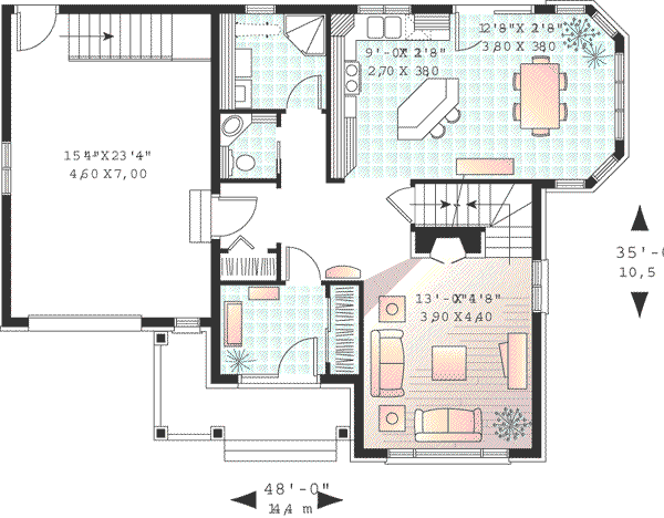 Home Plan - European Floor Plan - Main Floor Plan #23-380