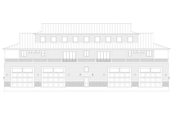 Exterior - Front Elevation 5 for Barndominium House Plan #1060-391 - 2 bed, 2.5 bath