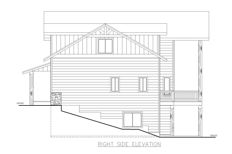 Architectural House Design - Exterior - Other Elevation 1 for Farmhouse House Plan #117-1024 - 3 bed, 3.5 bath