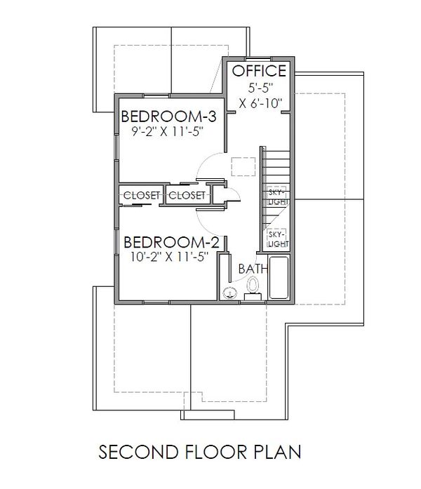Craftsman Floor Plan - Upper Floor Plan #518-6