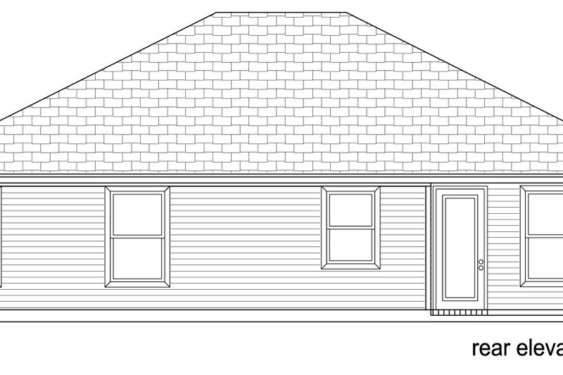 Home Plan - Exterior - Rear Elevation for Traditional House Plan #84-576 - 2 bed, 1 bath