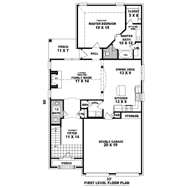 Traditional Floor Plan - Main Floor Plan #81-13630