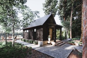 Exterior - Front Elevation 3 for Farmhouse House Plan #1094-11, 1 bath