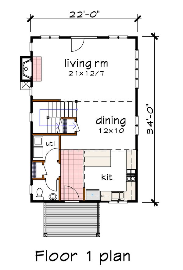 Architectural House Design - Modern Floor Plan - Main Floor Plan #79-294