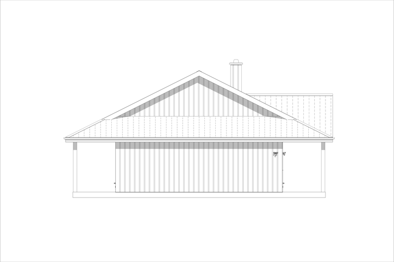 House Blueprint - Exterior - Other Elevation 2 for Farmhouse House Plan #1127-22 - 3 bed, 2 bath