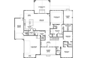 Floor Plan - Main Floor for Craftsman House Plan #1073-14 - 3 bed, 2.5 bath