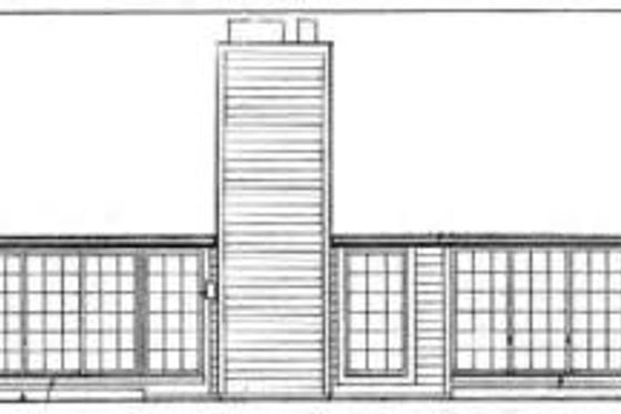 Exterior - Rear Elevation for Traditional House Plan #72-451 - 2 bed, 2 bath