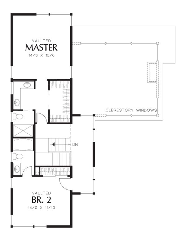 House Plan Design - Modern Floor Plan - Upper Floor Plan #48-637