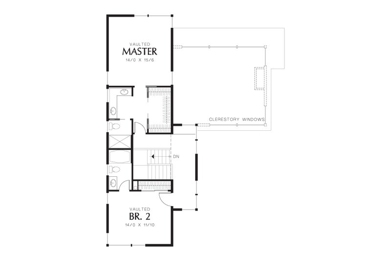 Home Plan - Floor Plan - Upper Floor for Modern House Plan #48-637 - 3 bed, 2.5 bath