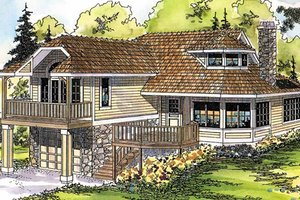 Country Exterior - Front Elevation Plan #124-438