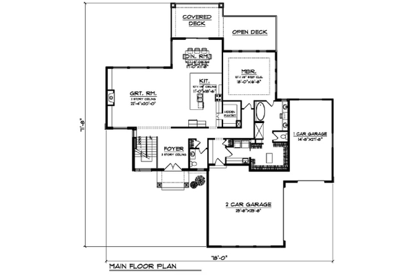 Home Plan - Modern Floor Plan - Main Floor Plan #70-1559
