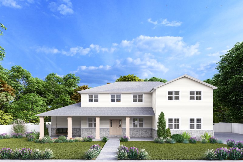 House Blueprint - Farmhouse Exterior - Front Elevation Plan #1060-368