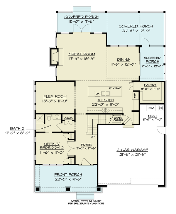 Craftsman Floor Plan - Main Floor Plan #119-450