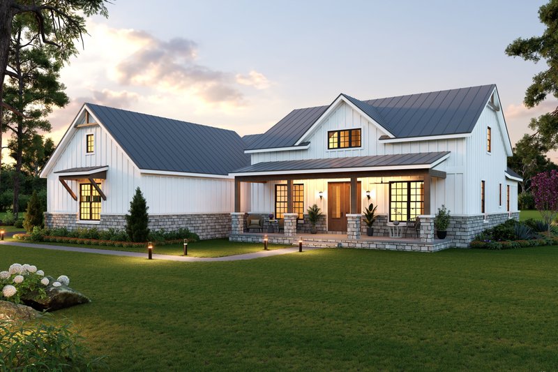 Home Plan - Exterior - Front Elevation 3 for Farmhouse House Plan #932-1465 - 3 bed, 3.5 bath