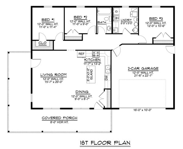 Barndominium Floor Plan - Main Floor Plan #1064-312