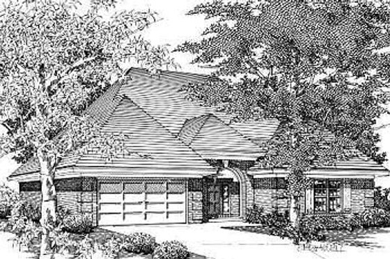 Exterior - Front Elevation for Traditional House Plan #329-227 - 3 bed, 2 bath