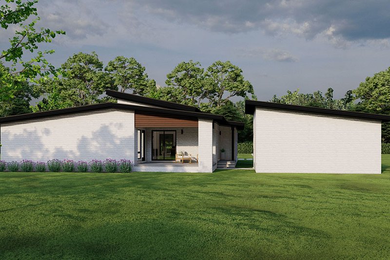 House Blueprint - Exterior - Rear Elevation 2 for Contemporary House Plan #923-320 - 3 bed, 2.5 bath