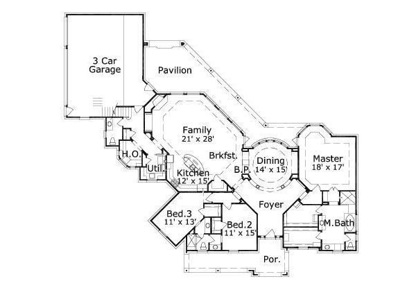 European Floor Plan - Main Floor Plan #411-426