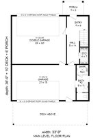 Floor Plan - Main Floor for Contemporary House Plan #932-473 - 1 bed, 2 bath