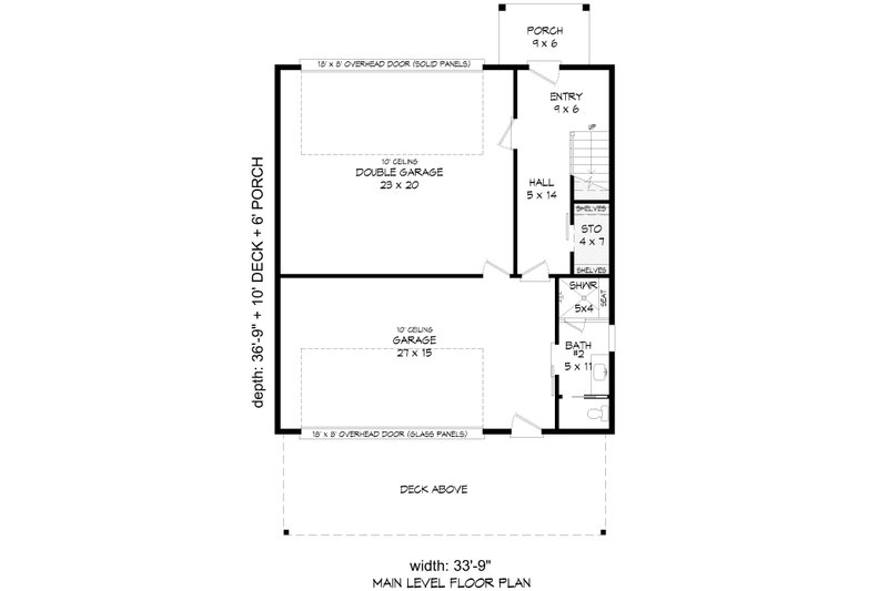House Plan Design - Floor Plan - Main Floor for Contemporary House Plan #932-473 - 1 bed, 2 bath