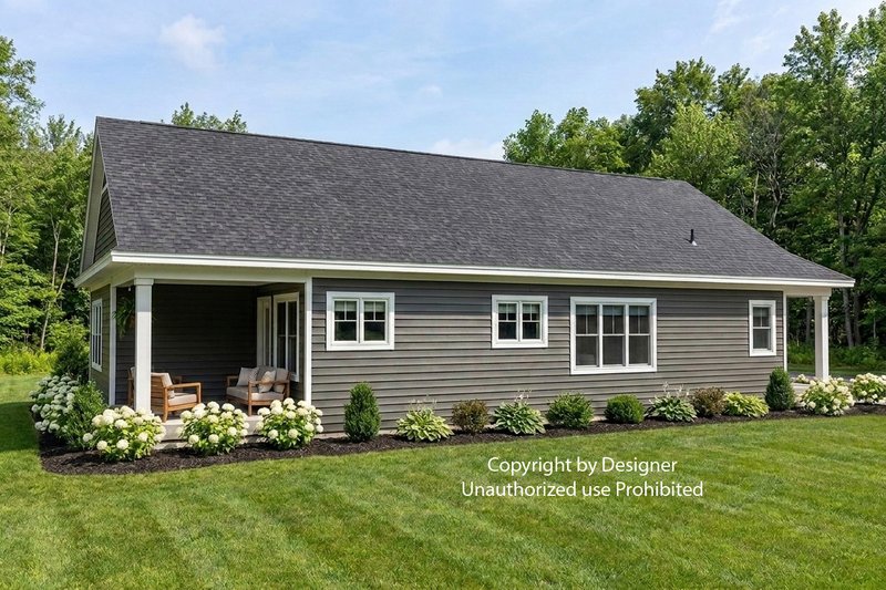 Home Plan - Exterior - Rear Elevation 2 for Craftsman House Plan #51-1548 - 2 bed, 2 bath