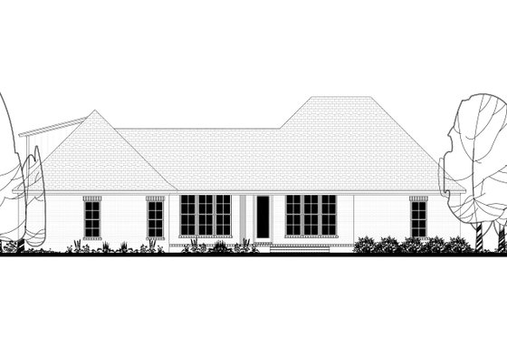 Exterior - Rear Elevation 2 for Farmhouse House Plan #430-184 - 4 bed, 2.5 bath