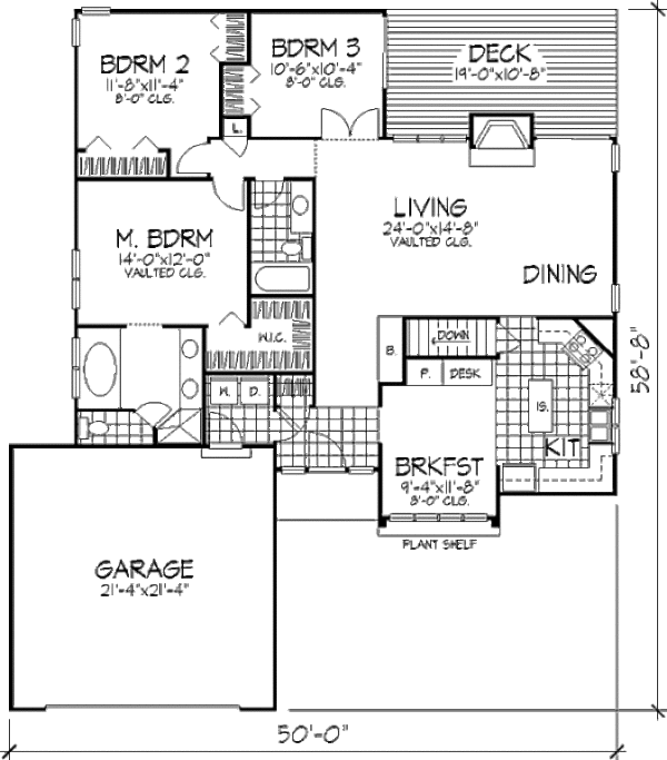Architectural House Design - Country Floor Plan - Main Floor Plan #320-356