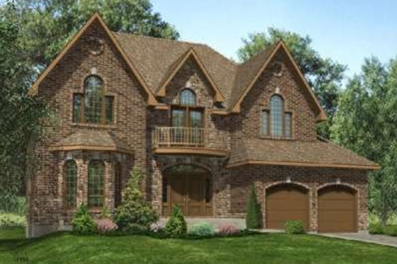 Exterior - Front Elevation for European House Plan #138-122 - 4 bed, 2.5 bath