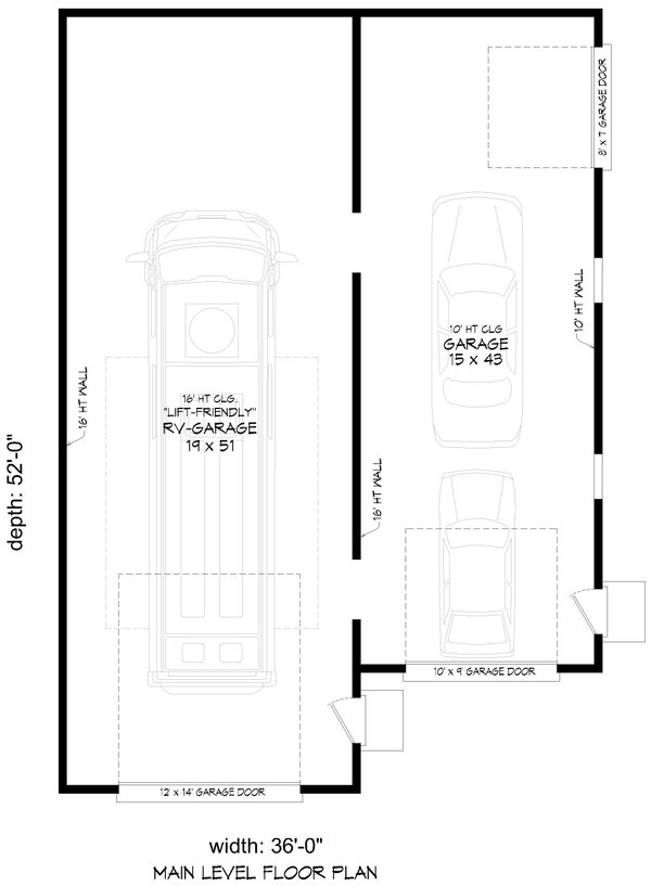 Barndominium Floor Plan - Main Floor Plan #932-1175