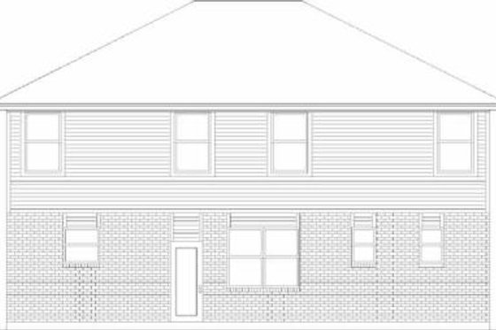 Exterior - Rear Elevation for Traditional House Plan #84-129 - 3 bed, 2.5 bath