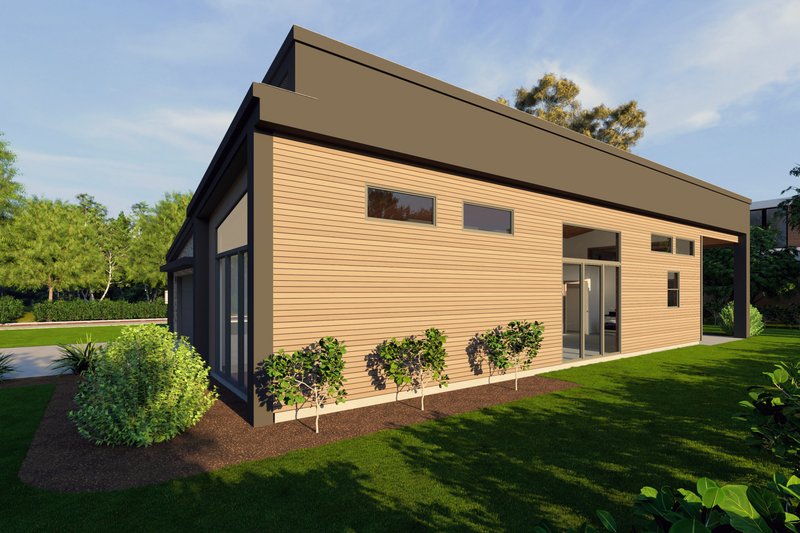 House Design - Exterior - Other Elevation 1 for Modern House Plan #1111-21 - 3 bed, 2 bath