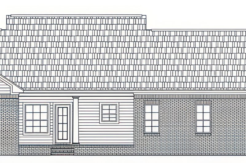 House Design - Exterior - Rear Elevation for Farmhouse House Plan #21-663 - 3 bed, 2 bath