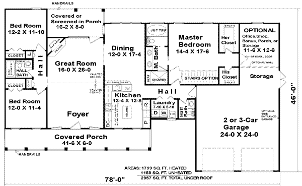 House Blueprint - Farmhouse Floor Plan - Main Floor Plan #21-109
