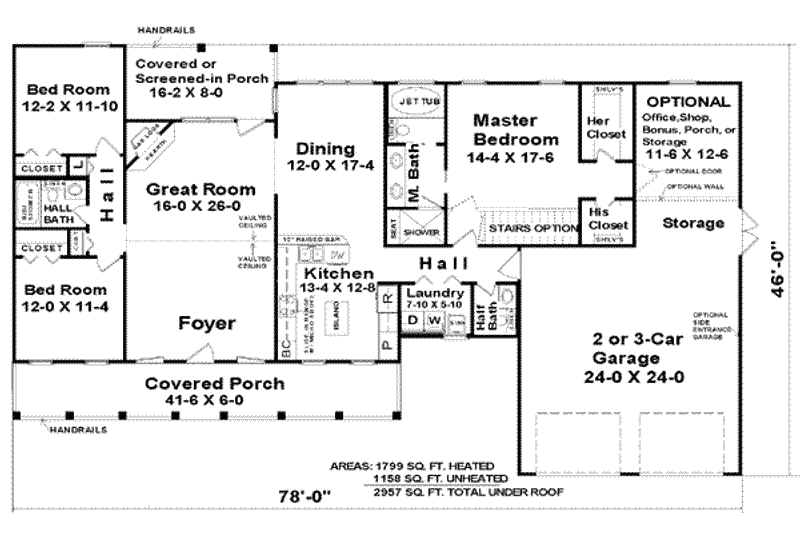 Home Plan - Floor Plan - Main Floor for Farmhouse House Plan #21-109 - 3 bed, 2.5 bath