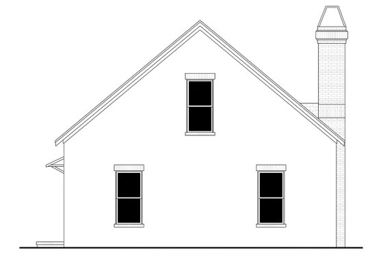 Exterior - Rear Elevation 2 for Traditional House Plan #430-312, 1 bath