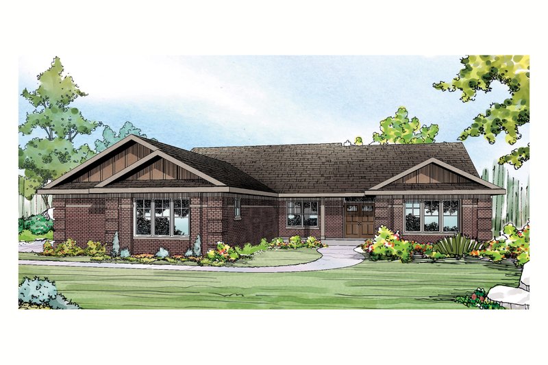 Architectural House Design - Ranch Exterior - Front Elevation Plan #124-900