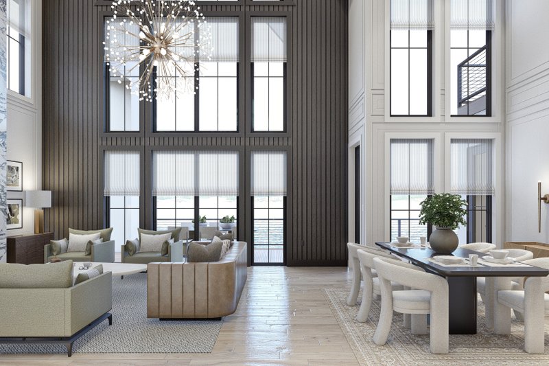 House Blueprint - Interior - Dining Room for Modern House Plan #455-528 - 4 bed, 4.5 bath
