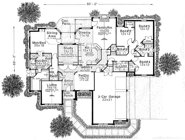 Architectural House Design - European Floor Plan - Main Floor Plan #310-559