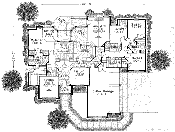 House Plan Design - European Floor Plan - Main Floor Plan #310-559