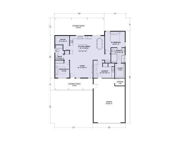 Dream House Plan - Barndominium Floor Plan - Main Floor Plan #1107-53