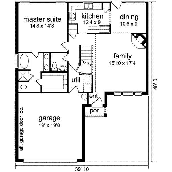 Architectural House Design - Traditional Floor Plan - Main Floor Plan #84-212