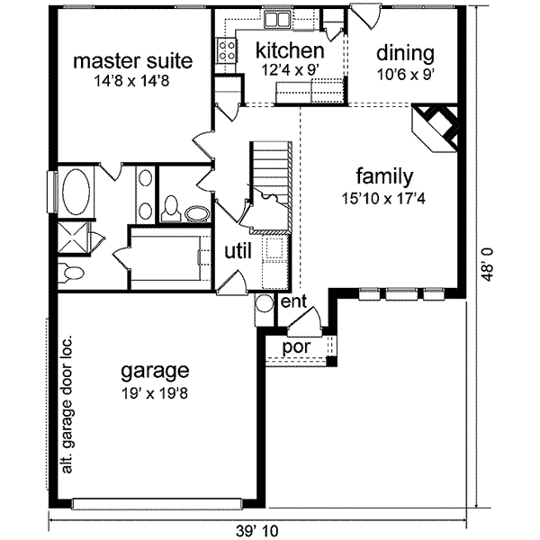 Traditional Floor Plan - Main Floor Plan #84-212