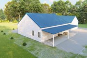 Barndominium Style House Plan - 3 Beds 2 Baths 2000 Sq/Ft Plan #1107-3 