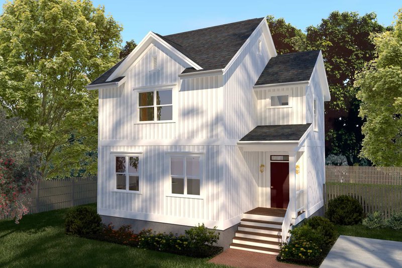 House Blueprint - Farmhouse Exterior - Front Elevation Plan #79-373