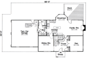Colonial Style House Plan - 3 Beds 2.5 Baths 2296 Sq/Ft Plan #312-583 