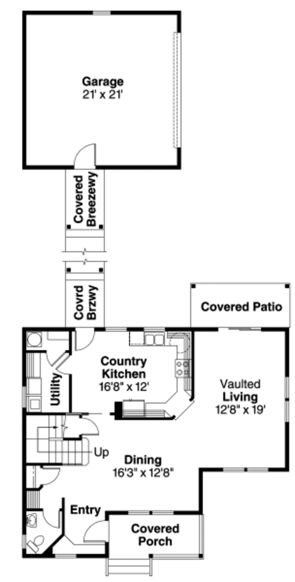 Floor Plan - Main Floor Plan #124-615
